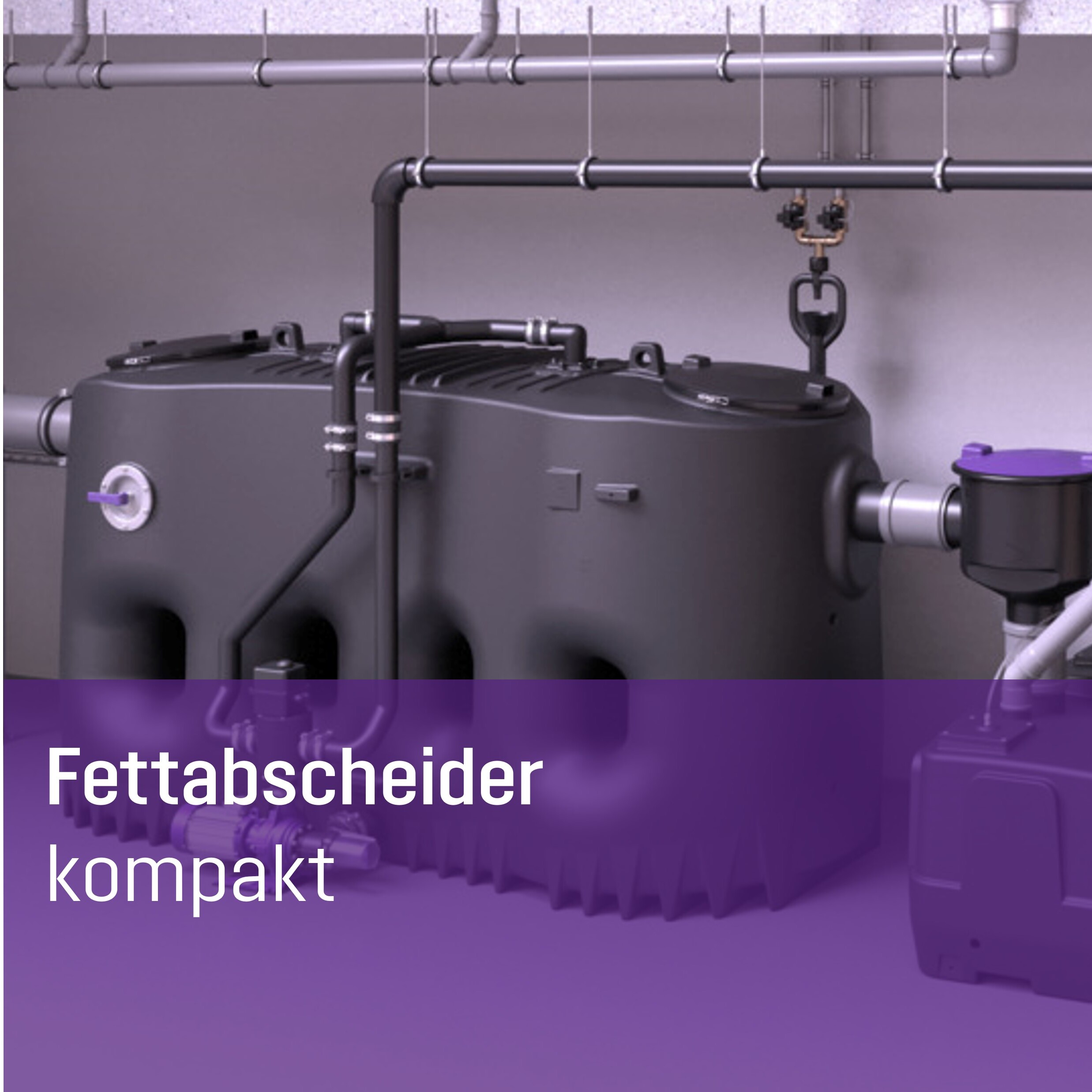 Öffnen Fettabscheider kompakt