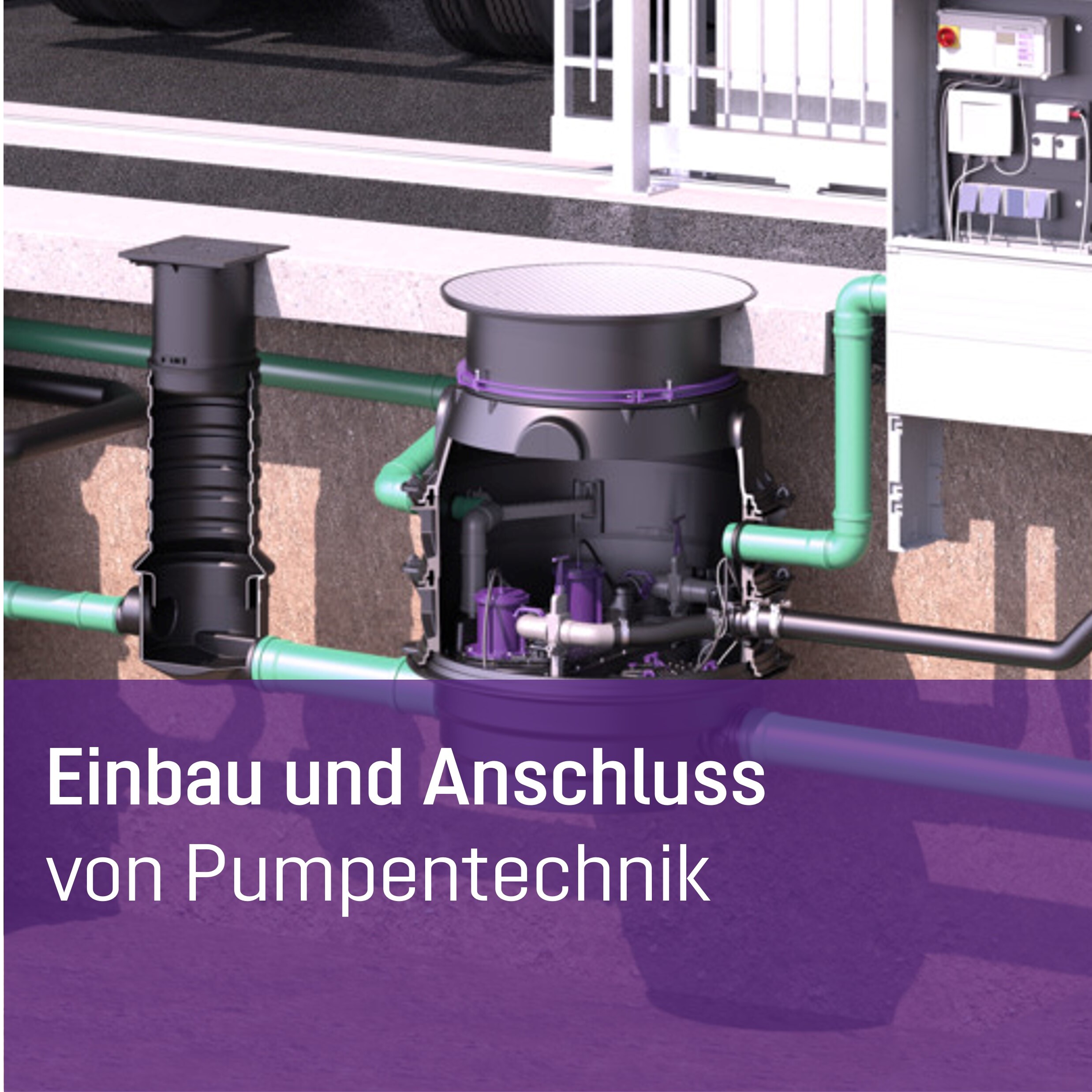 Öffnen Einbau und Anschluss von Pumpentechnik