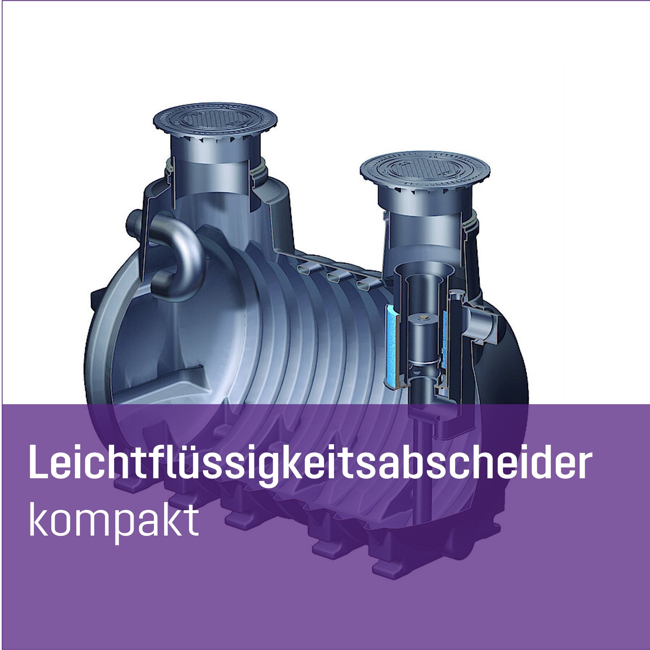 Öffnen Leichtflüssigkeitsabscheider kompakt